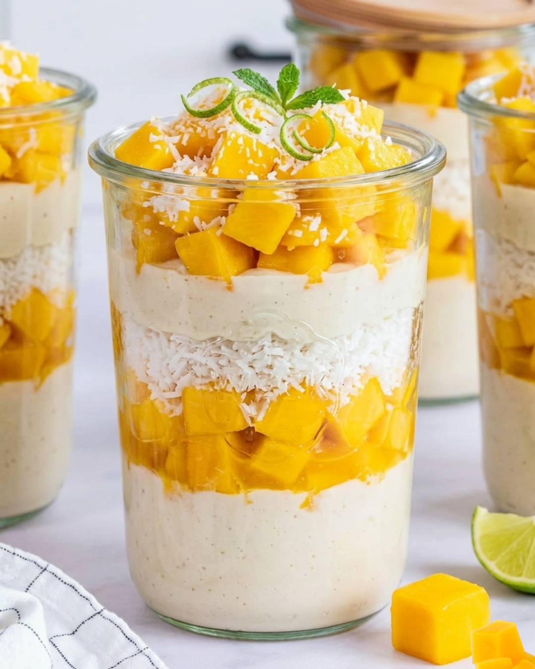 SALADA DE MANGA COM WHEY E COCO RALADO
